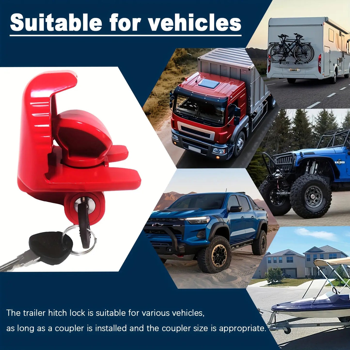 iGadsy™ - Heavy-Duty Trailer Hitch Lock | Caravan, Boat & RV Security