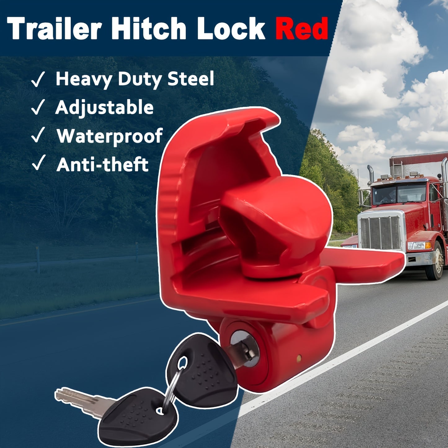 iGadsy™ - Heavy-Duty Trailer Hitch Lock | Caravan, Boat & RV Security