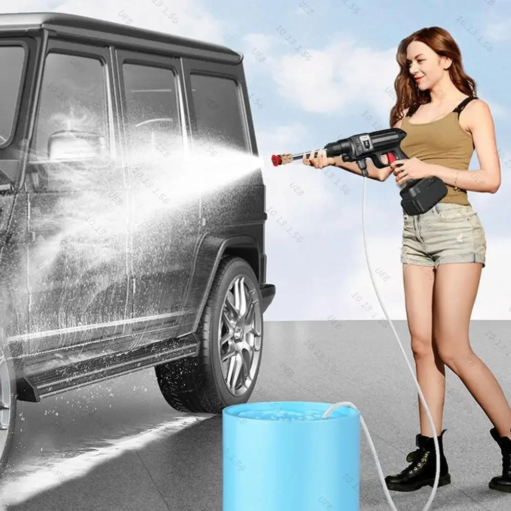 iGadsy™ - Portable Wireless High Pressure Car Washer – Rechargeable Lithium Battery Water Gun for Car, Home & Garden Cleaning