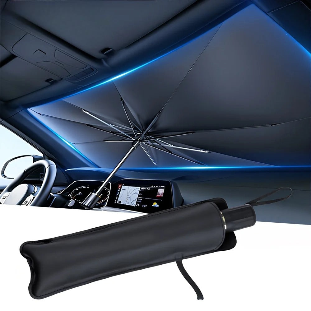 iGadsy™ - Foldable Car Sunshade Umbrella – Multi-Purpose Windshield Protector for Heat & UV Protection