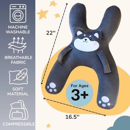 iGadsy™ - Car Cute Cartoon Pillow – Removable Child Headrest & Lumbar Support