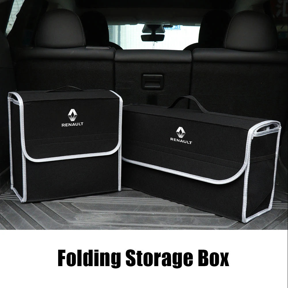 iGadsy™ - Foldable Car Trunk Storage Organizer – Collapsible Storage Box for Renault, Duster, Clio, Captur & More