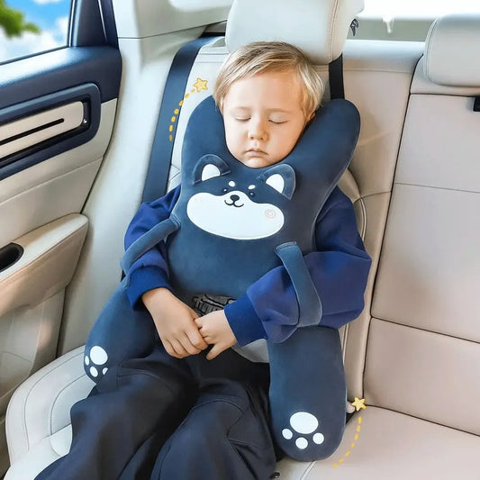 iGadsy™ - Car Cute Cartoon Pillow – Removable Child Headrest & Lumbar Support