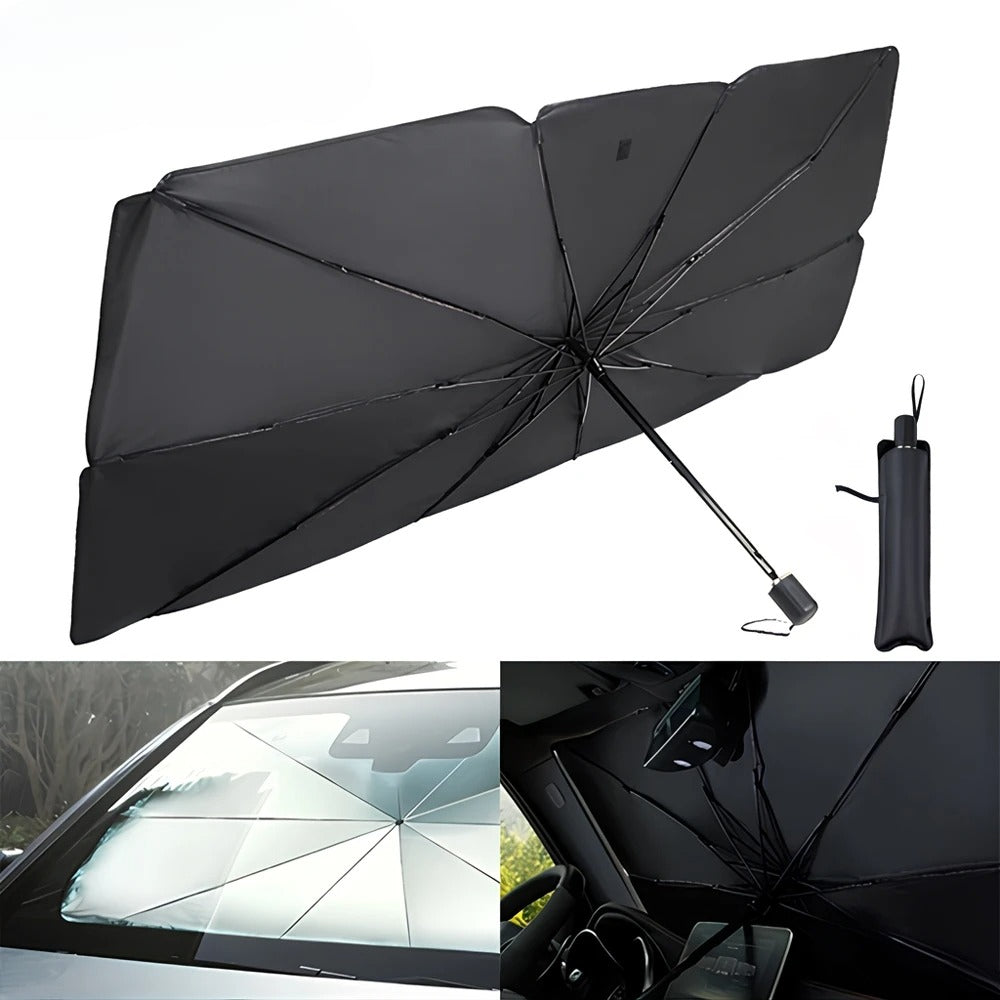 iGadsy™ - Foldable Car Sunshade Umbrella – Multi-Purpose Windshield Protector for Heat & UV Protection