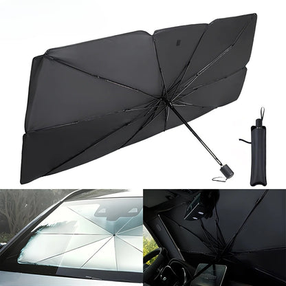 iGadsy™ - Foldable Car Sunshade Umbrella – Multi-Purpose Windshield Protector for Heat & UV Protection