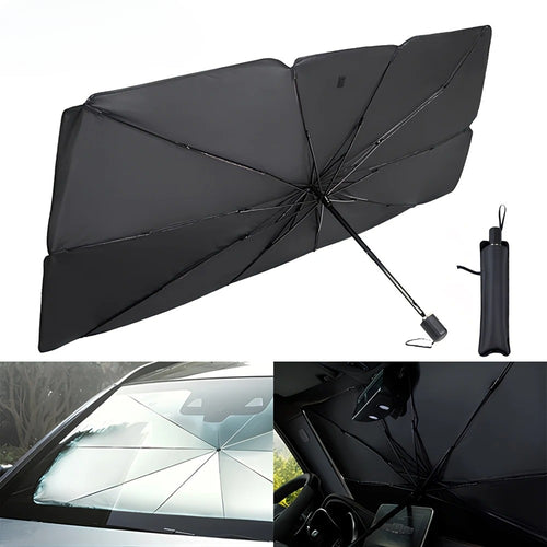 iGadsy™ - Foldable Car Sunshade Umbrella – Multi-Purpose Windshield Protector for Heat & UV Protection