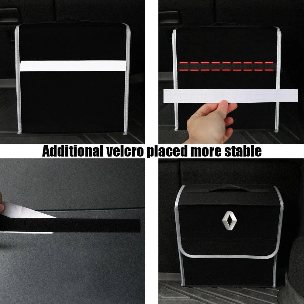 iGadsy™ - Foldable Car Trunk Storage Organizer – Collapsible Storage Box for Renault, Duster, Clio, Captur & More