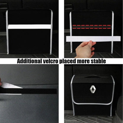 iGadsy™ - Foldable Car Trunk Storage Organizer – Collapsible Storage Box for Renault, Duster, Clio, Captur & More