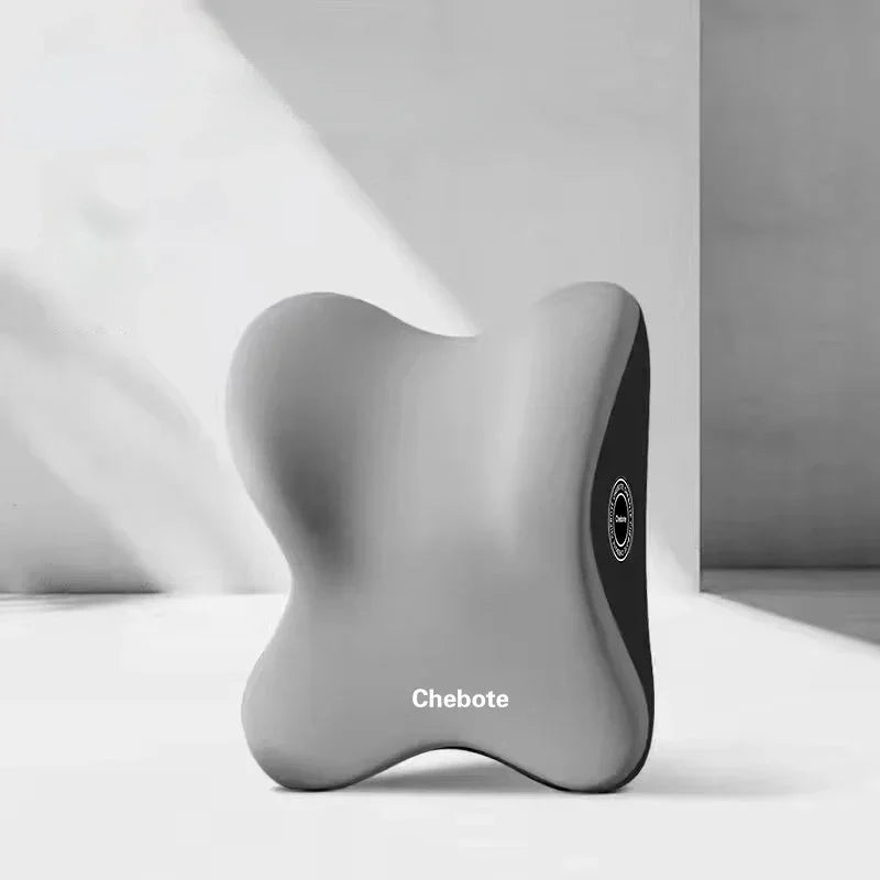 iGadsy™ - Memory Foam Car Neck & Lumbar Support Pillow – Ergonomic Headrest and Back Cushion for Drivers