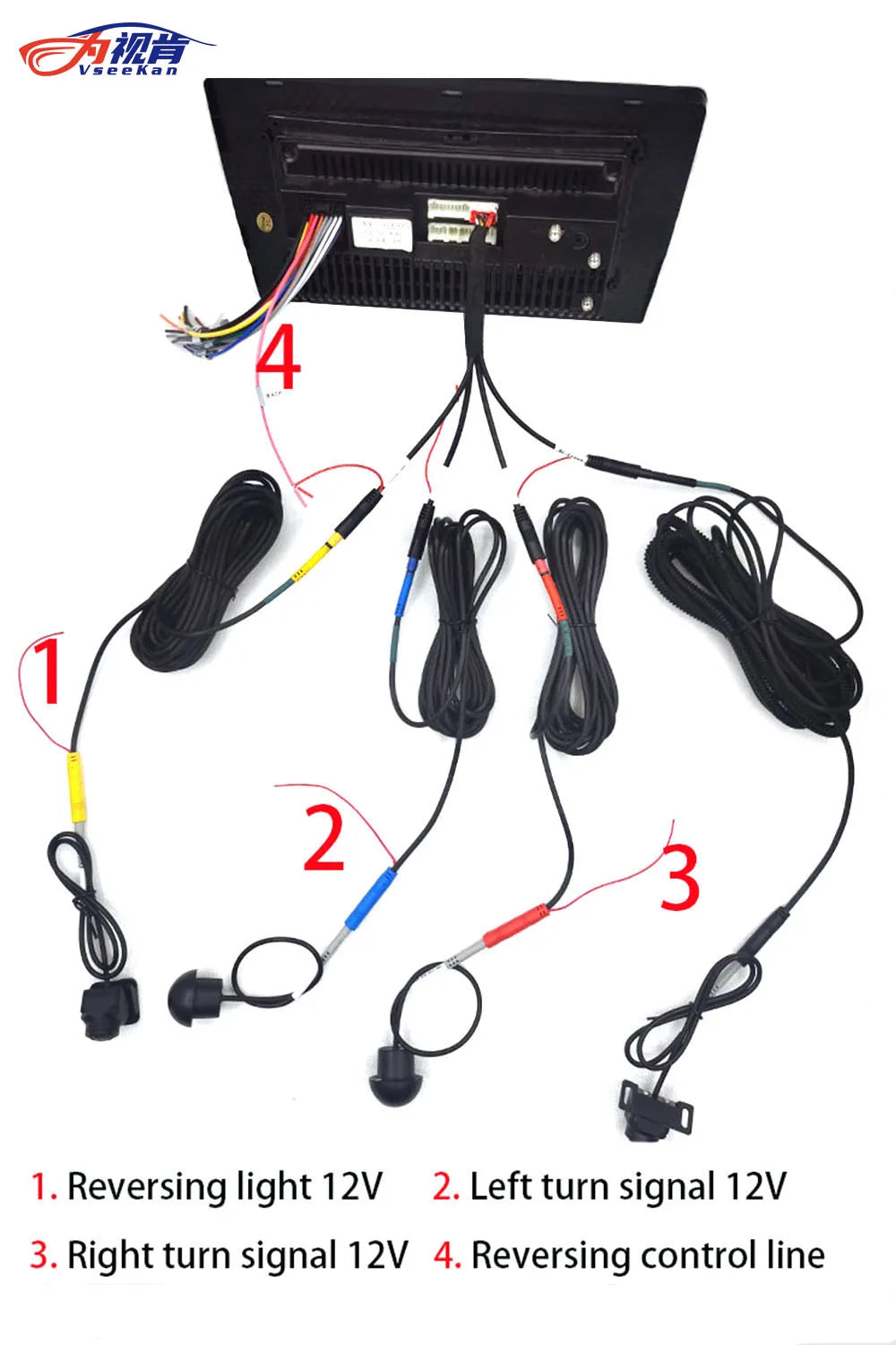 iGadsy™ - 360° Panoramic Car Camera System – Full View Parking Assist for Android Multimedia Screen