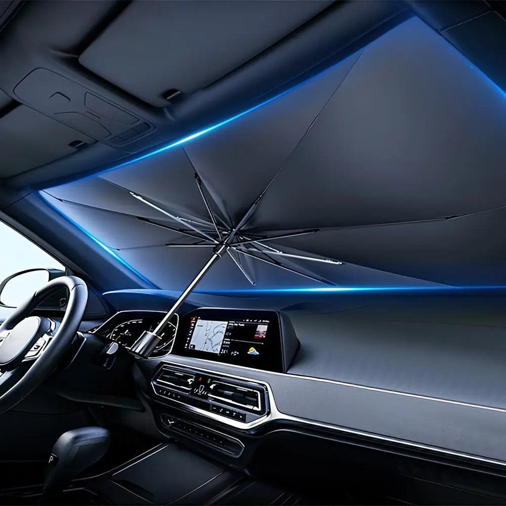 iGadsy™ - Foldable Car Sunshade Umbrella – Multi-Purpose Windshield Protector for Heat & UV Protection